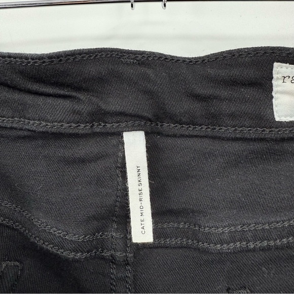 Rag & Bone Cate Mid Rise Skinny Stretch Denim Jean in Black Size 31 - Picture 8 of 12
